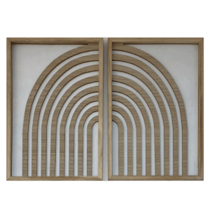 Cuadro, arco de madera